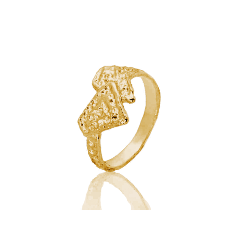 Anello Doppio Rombo - Placcato Oro Giallo Anello Doppio Rombo - Placcato Oro Giallo