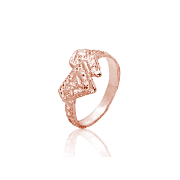 Anello Doppio Rombo - Placcato Oro Rosa