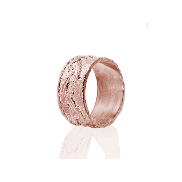 Anello Fascia Ulivo - Placcato Oro Rosa