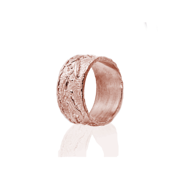 Anello Fascia Ulivo - Placcato Oro Rosa