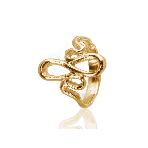 Anello Marquise A Filo - Placcato Oro Giallo