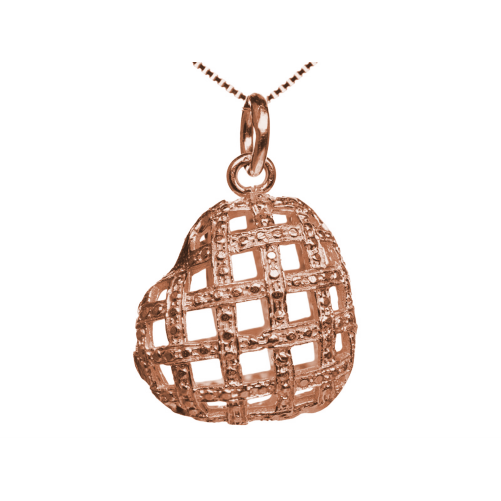Ciondolo Cuore A Cestino - Placcato Oro Rosa