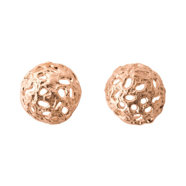 Bottoni Tappabuco Traforati Bombati - Placcato Oro Rosa