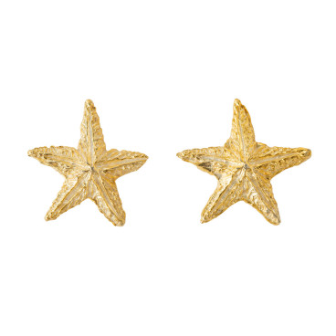 Stelle Marine Lavorate Tappabuco - Placcato Oro Giallo