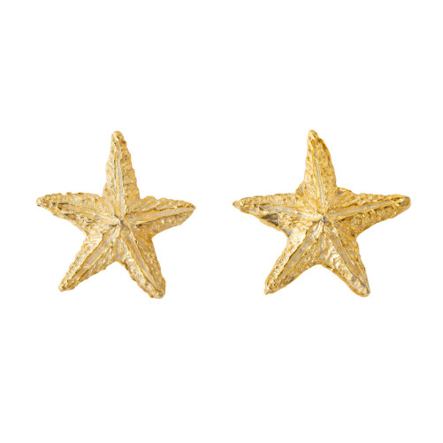 Stelle Marine Lavorate Tappabuco - Placcato Oro Giallo