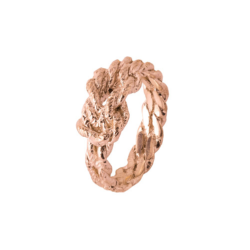 Anello Nodo Piano - Placcato Oro Rosa