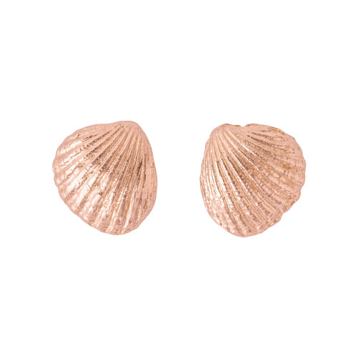 Orecchini Tappabuco Conchiglia  - Placcato Oro Rosa