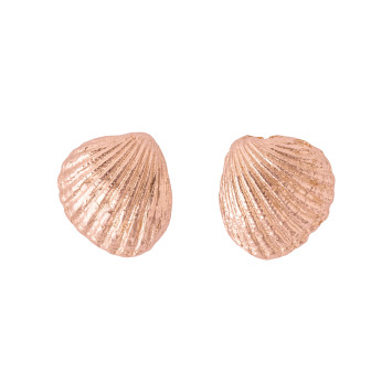 Orecchini Tappabuco Conchiglia  - Placcato Oro Rosa
