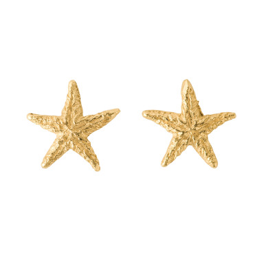 Stelle Marine Piccole Lavorate Tappabuco - Placcato Oro Giallo
