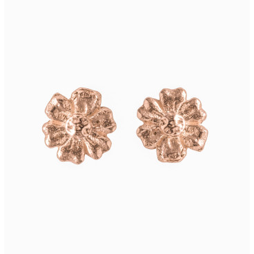 Orecchini Tappabuco Margherite Piccole - Placcato Oro Rosa