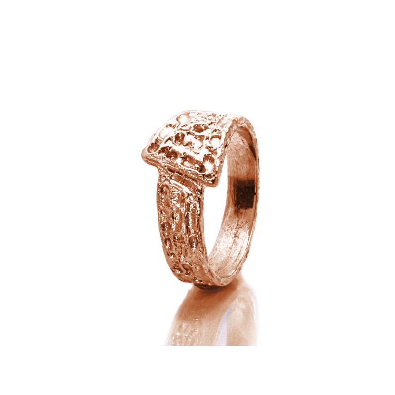Anello Fibbia Dritta - Placcato Oro Rosa