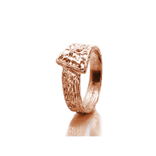 Anello Fibbia Dritta - Placcato Oro Rosa
